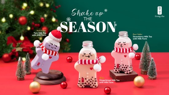 Gong cha bubble tea franchise holiday drink promotion